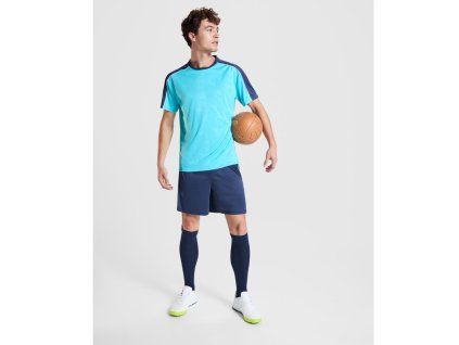 Sportovní set Titan tričko a šortk tyrkysová černá na modelu