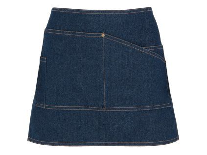 Džínová zástěra Dacosta krátká denim