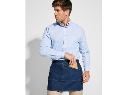 Zástěra džínová Dacosta (Barva denim, Velikost uni)