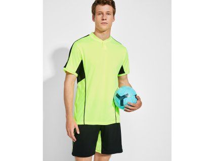 Pánský dětský sport set Boca tričko a šortky neon yellow, černá