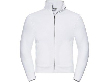 Pánská mikina Authentic Russell 267M na zip bílá