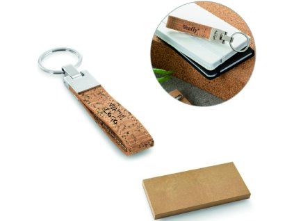 Korková klíčenka CORKS s potiskem Koláž