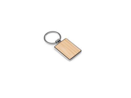 Obdélníkový kovový přívěšek na klíče GASTON RECTANGULAR (Barva naturální)