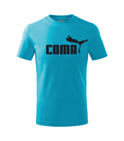 Tričko s COMA Barva: tyrkysová, Velikost: XL