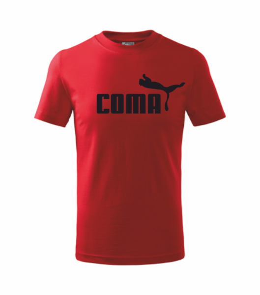 Tričko s COMA Barva: červená, Velikost: M