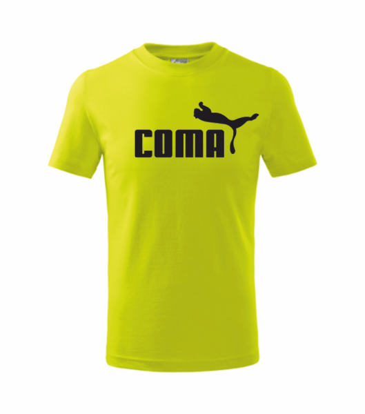 Tričko s COMA Barva: limetková, Velikost: XL