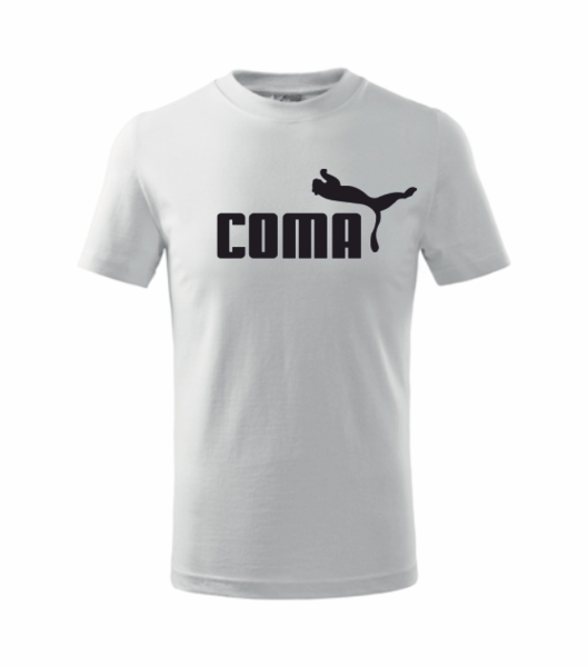 Tričko s COMA Barva: bílá, Velikost: XL
