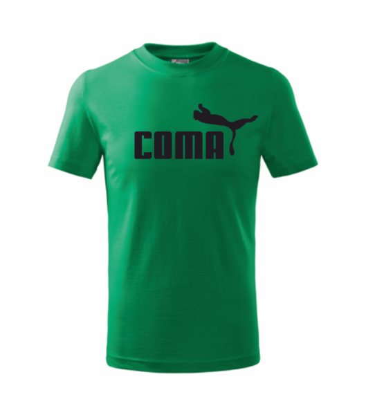 Tričko s COMA Barva: středně zelená, Velikost: XL
