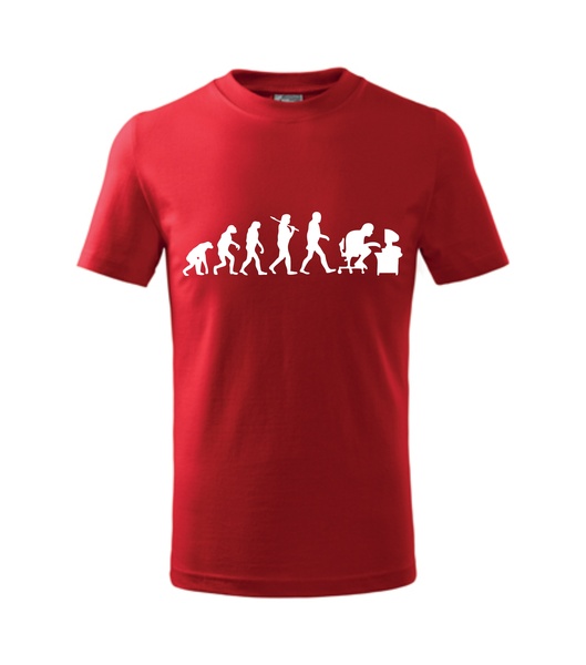 Tričko s potiskem EVOLUCE Barva: červená, Velikost: S