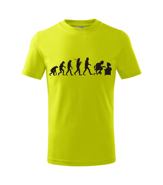 Tričko s potiskem EVOLUCE Barva: limetková, Velikost: L
