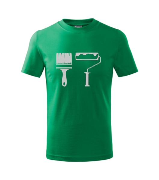 Dětské tričko ŠTĚTEC A VÁLEČEK Barva: středně zelená, Velikost: 146 cm/10 let