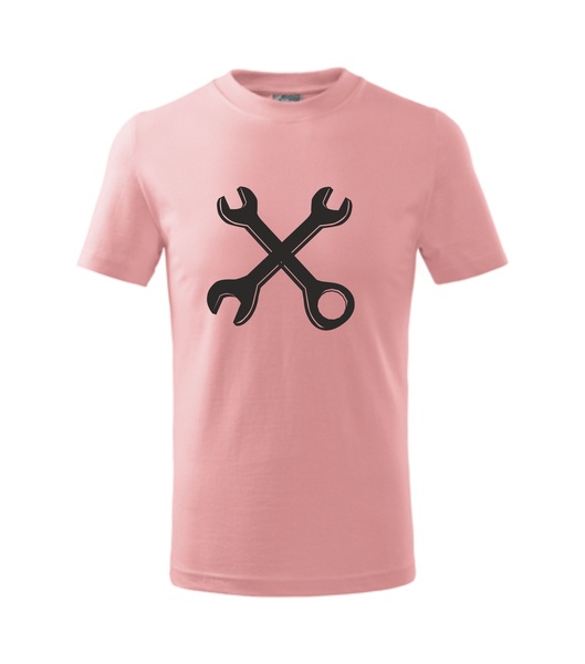 Dětské tričko se ZKŘÍŽENÝM KLÍČEM Barva: růžová, Velikost: 122 cm/6 let