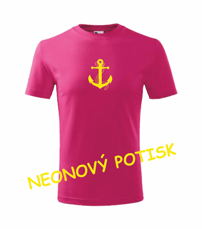 Dětské tričko s KOTVOU Barva: purpurová, Velikost: 110 cm/4 roky