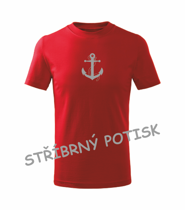 Dětské tričko s KOTVOU Barva: červená, Velikost: 134 cm/8 let