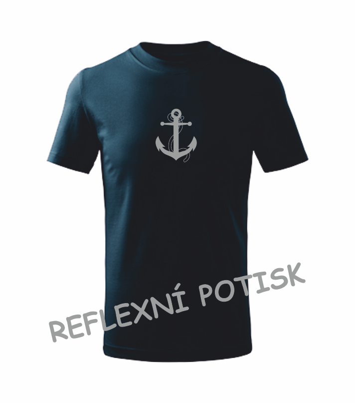 Dětské tričko s KOTVOU Barva: námořní modrá, Velikost: 110 cm/4 roky