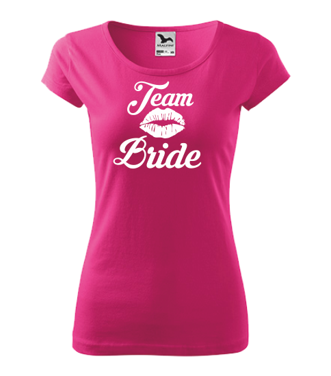 Dámské tričko na rozlučku se svobodou TEAM BRIDE Barva: purpurová, Velikost: XS