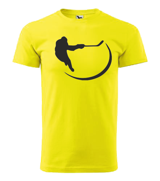 Tričko pánské/dětské s HOKEJISTOU Barva: citrónová, Velikost: XL