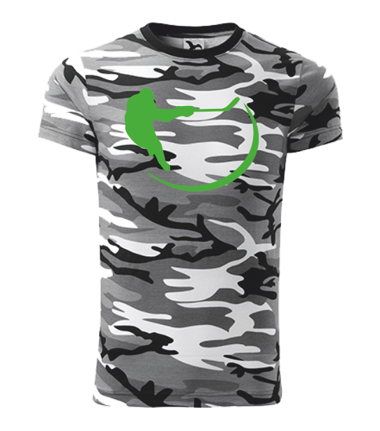 Tričko pánské/dětské s HOKEJISTOU Barva: camouflage gray, Velikost: M