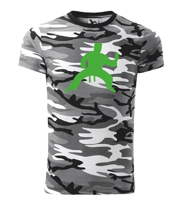 Tričko pánské/dětské s KARATISTOU Barva: camouflage gray, Velikost: XS