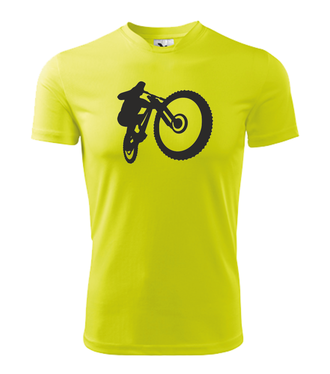 Tričko pánské/dětské s BIKEREM Barva: fluorescenční žlutá, Velikost: 2XL