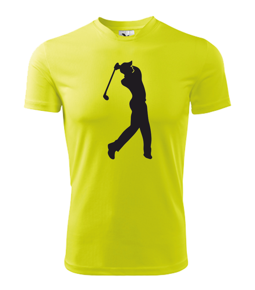Tričko pánské/dětské s GOLFISTOU Barva: fluorescenční žlutá, Velikost: L