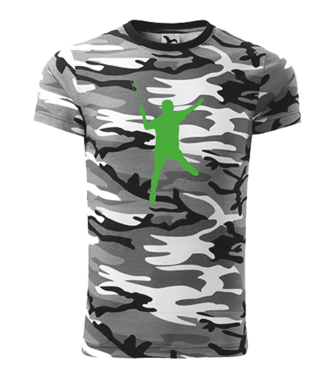Tričko pánské/dětské s BADMINTONISTOU Barva: camouflage gray, Velikost: XL