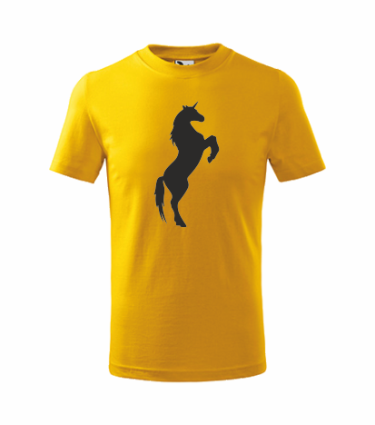 Dětské tričko s JEDNOROŽECEM 2 Barva: žlutá, Velikost: 122 cm/6 let
