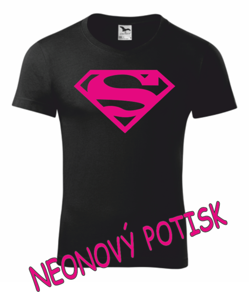 Tričko se SUPERMANEM Velikost: S, Barva potisku: neon pink