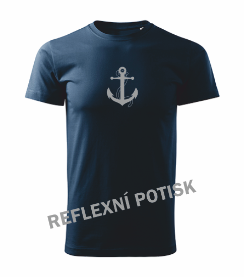 Tričko s KOTVOU Barva: námořní modrá, Velikost: M
