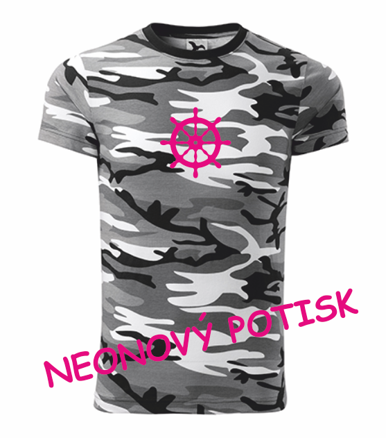 Tričko s KORMIDLEM Barva: camouflage gray, Velikost: M