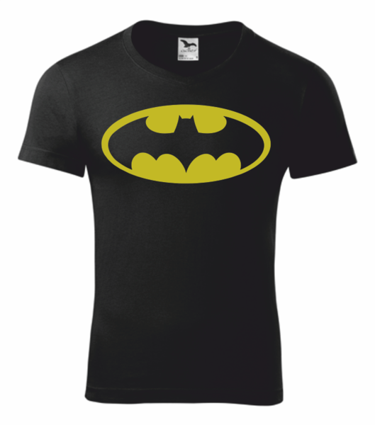 Tričko s Batmanem SPECIÁL Velikost: 2XL, Barva potisku: zlatá