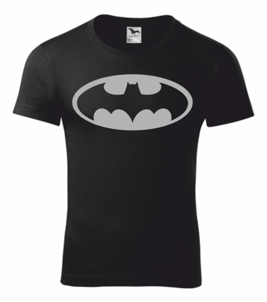Tričko s Batmanem SPECIÁL Velikost: S, Barva potisku: stříbrná