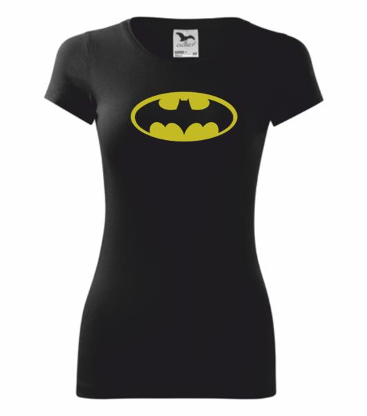 Dámské tričko s Batman SPECIÁL Velikost: XL, Barva potisku: zlatá