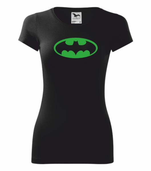 Dámské tričko s Batman SPECIÁL Velikost: XS, Barva potisku: neon green