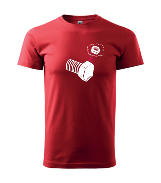 Tričko se ŠROUBKEM Barva: červená, Velikost: XL