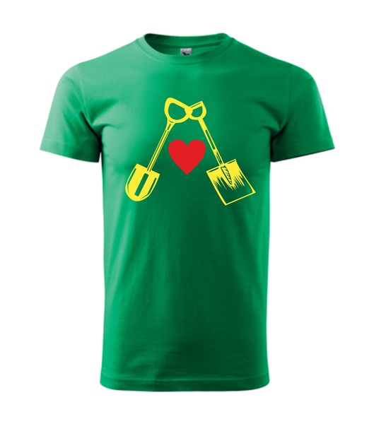 Tričko zamilované LOPATY Barva: středně zelená, Velikost: XS