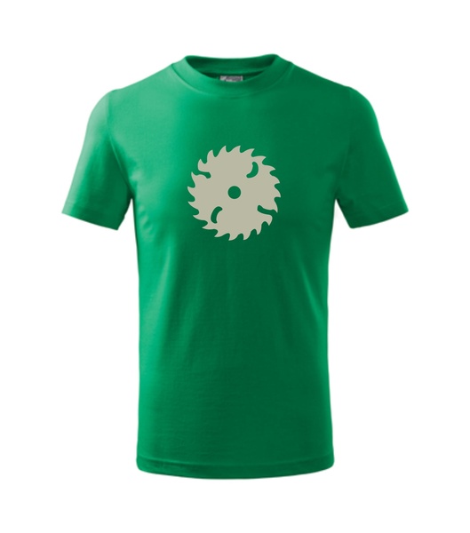 Tričko dětské s PILOU Barva: středně zelená, Velikost: 146 cm/10 let