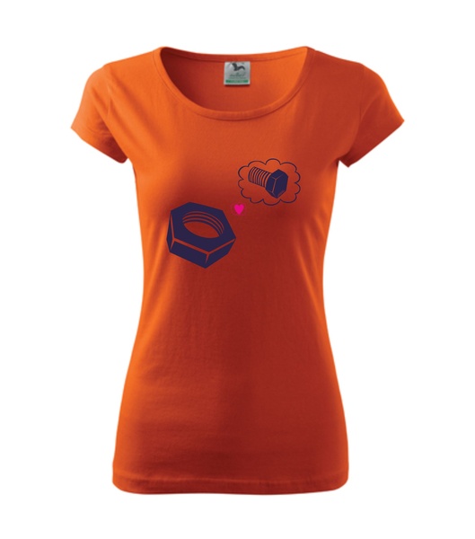 Dámské tričko s MATKOU Barva: oranžová, Velikost: L