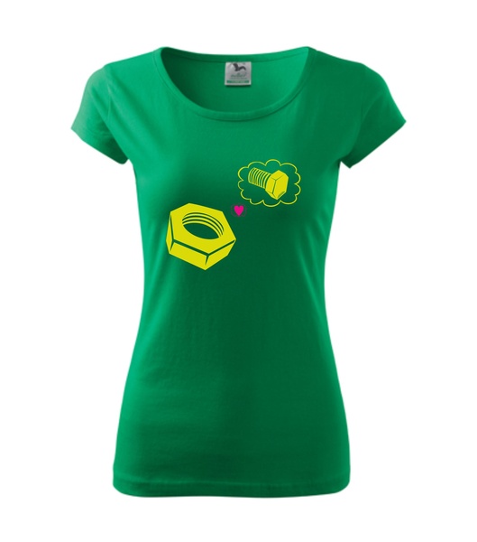 Dámské tričko s MATKOU Barva: středně zelená, Velikost: S