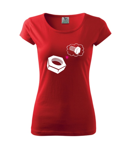 Dámské tričko s MATKOU Barva: červená, Velikost: XL