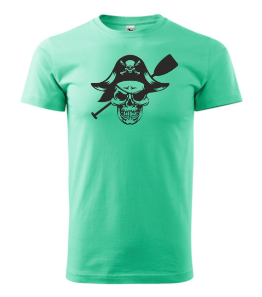 Pirátské tričko s PÁDLEM Barva: mátová, Velikost: L