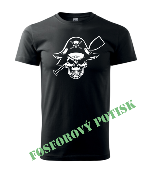 Pirátské tričko s PÁDLEM Barva: černá, Velikost: 3XL