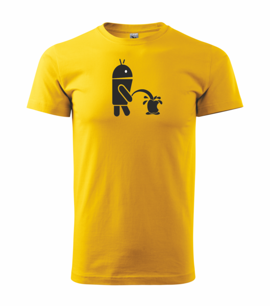 Tričko s potiskem ANDROID Barva: žlutá, Velikost: XL