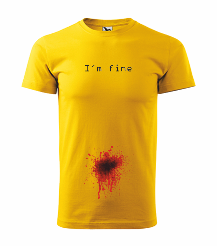 Tričko I´m fine Barva: žlutá, Velikost: L