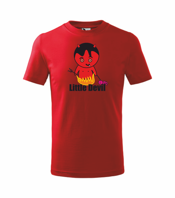Dětské tričko s MALÝM ČERTÍKEM Barva: červená, Velikost: 122 cm/6 let