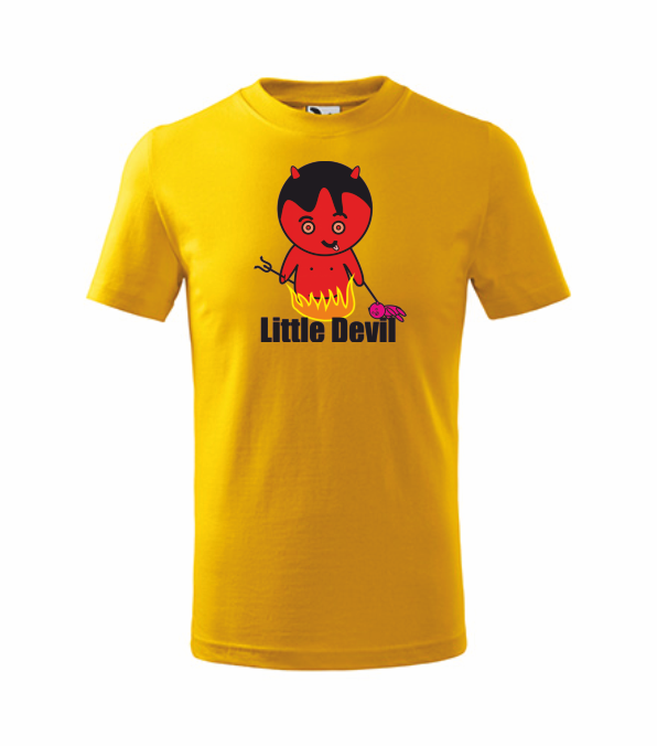Dětské tričko s MALÝM ČERTÍKEM Barva: žlutá, Velikost: 122 cm/6 let