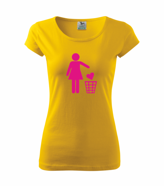Dámské tričko SINGLE Barva: žlutá, Velikost: XS
