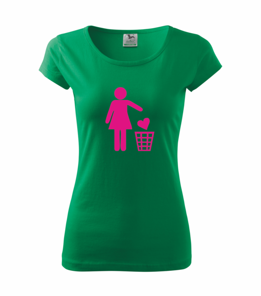 Dámské tričko SINGLE Barva: středně zelená, Velikost: XL
