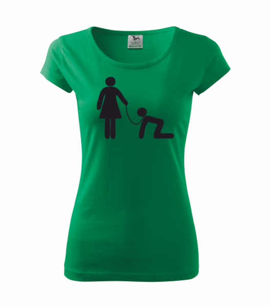 Dámské tričko s OTROKEM Barva: středně zelená, Velikost: 2XL