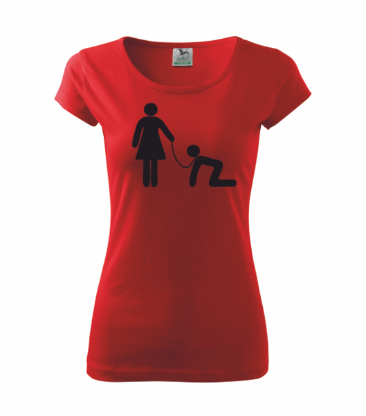 Dámské tričko s OTROKEM Barva: červená, Velikost: XL